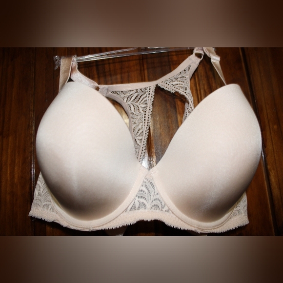 PARAMOUR SEAMLESS PLUNGE CONTOUR LACE BACK BRA - Picture 15 of 16